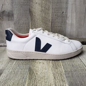 Veja V-10 Sneakers Shoes Men's 11.5 White Navy Blue Low Top